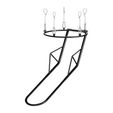 Imagem de Fenteer Acessório de treinamento para retorno de basquete, suprimentos de metal, cesta de retorno de bola para entusiastas de treinamento de basquete ao ar