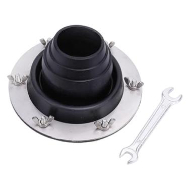 Imagem de Baoblaze Anel de proteção à prova de fogo para fogão de barraca, furo para revestimento de fogão, protetor de cano de telhado multifuncional para barraca de, Preto