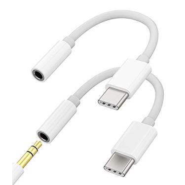 Imagem de Adaptador USB-C para 3,5 mm (pacote com 2) Cabo de áudio DAC para fone de ouvido Dongle divisor tipo C conector de cabo auxiliar compatível com Samsung Galaxy S23 S22 para Apple para iPhone15 Pro Max