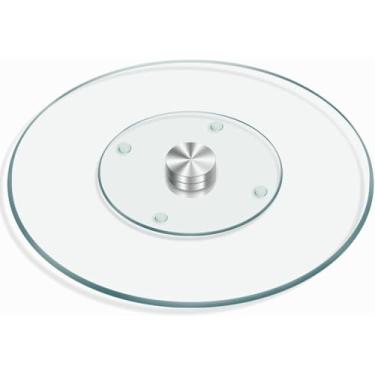 Imagem de Prato Giratório Redondo Para Confeitagem Vidro 30cm