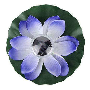 Imagem de Pssopp Luzes Solares para Piscina de Lago, Lâmpada Flutuante à Prova d'água Com 7 LEDs que Mudam de Cor para Decoração de Piscina de Jardim (Roxo)