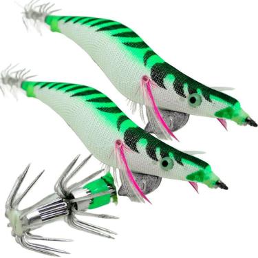 Imagem de Kit 6 Isca Anzóis De Pesca Artificial Verde Zangarilho 12cm