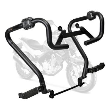 Imagem de Protetor de Motor e Carenagem Coyote Preto com Pedais - Twister CB 250