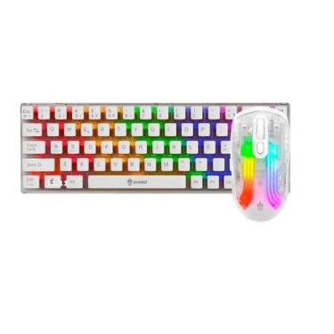 Imagem de Kit Gamer Teclado e Mouse , Transparente, Com fio, RGB - Evolut
