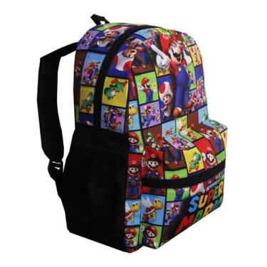 Imagem de Mochila Mario Bros Infantil Meninos Costas Escolar Masculina - Outras 