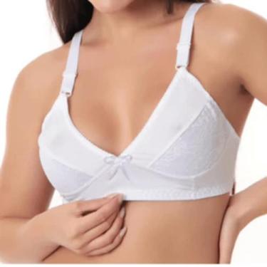 Imagem de Kit 3 Sutiã Sustentação Reforçado Sem Bojo Renda - Mifra Lingerie, GG,