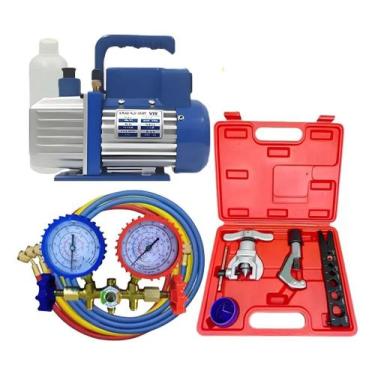 Imagem de Kit Básico Refrigeração Ar Condicionado com Bomba De Vácuo - Refrigera
