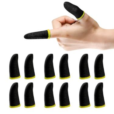 Imagem de Luvinha de Dedo Gamer Anti Suor em Fibra de Carbono para Celular e Tablet Kit 12 Unidades com Toque Preciso Ideal para Free PUBG e COD Mobile (24 Unidades)