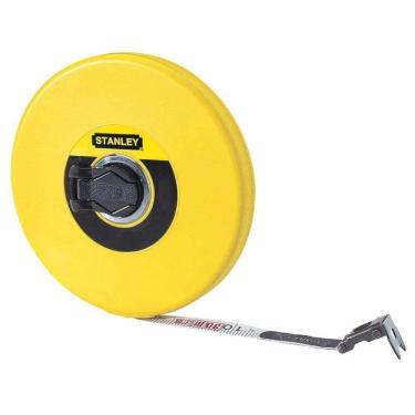 Imagem de Trena Longa Com Fita De Fibra De Vidro Com 50 Metros + Estojo Fechado - 34-263s - Stanley