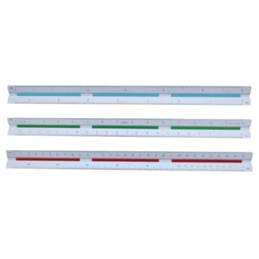 Imagem de Escalímetro Triangular, Trident, 7830/1, Branco, 30 cm