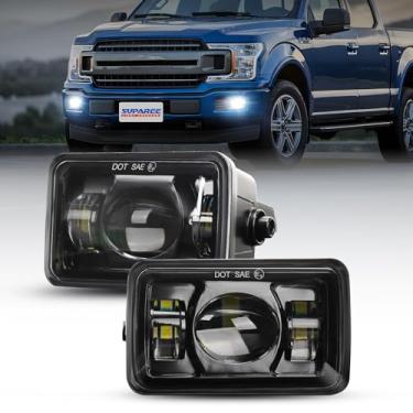 Imagem de SUPAREE Kit de montagem de faróis de neblina LED para Ford F150 2015-2020 e Ford F250 F350 2017-2018 Super Duty, branco 6000K, impermeável IP68, aprovado DOT e SAE, substituição Plug and Play, pacote