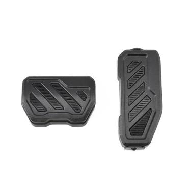 Imagem de AuMoHall Kit de capas de pedal de freio a gás antiderrapantes para Wrangler JL/JLU 2018-2024 e Gladiator JT 2020-2024, capas de pedal de carro de alumínio com aderência aprimorada, acessórios de