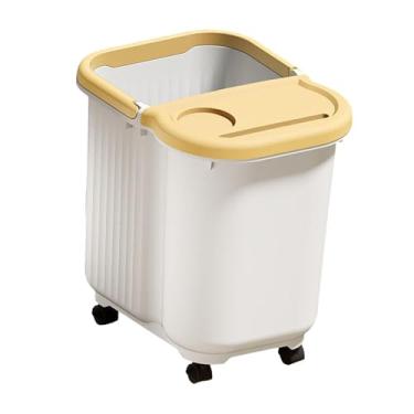 Imagem de OIIBWQ Banheira para pés com tampa, uso doméstico, pedicure, imersão para pés, com pontos de massagem, Branco Amarelo, L with Wheels