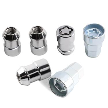 Imagem de Kit de porca de trava de roda M12 x 1,5 antifurto compatível com Accord Civic Odyssey CR-V Prelude Avenger Neon Daytona Caravan Escape Focus Celica ES300 ES330 ES350 Fusion MKZ Camaro e mais Substitua