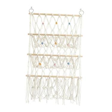 Imagem de Ｂｅｓｇａ Rede de Parede para Bichos de Pelúcia, Organizador de Canto para Quarto, Decoração Branca, para Meninos E Meninas, Livros, Brinquedos, 3 níveis