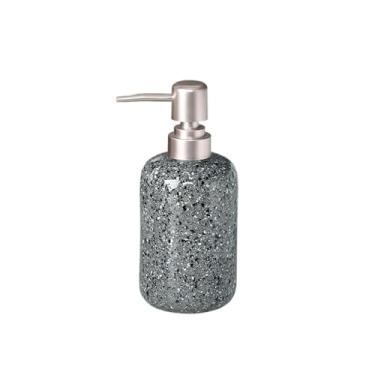 Imagem de Dispensador de sabão Dispensador de sabonete líquido 400 ml com bomba cerâmica para dispensar e xampu(Gray)