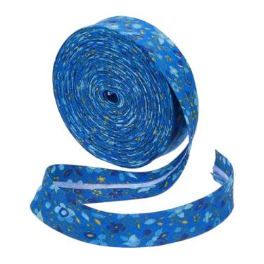 Imagem de FINGERINSPIRE Fita de flor de algodão de 10,94 m, fita de flor azul centáurea, floral, estampa floral, fitas decorativas para artesanato faça você mesmo, costura na borda de encadernação tecido