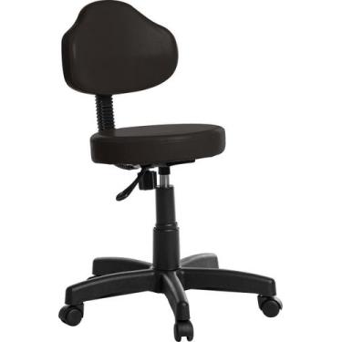 Imagem de Cadeira Mocho Estética Odontologia Plus Marrom Café RCE - Goldflex