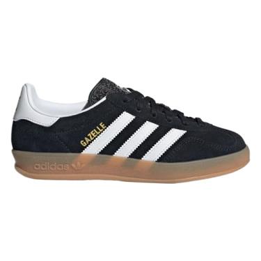 Imagem de adidas Gazelle Tênis de estilo de vida escolar para uso interno (preto central/branco nuvem/chiclete), Multi, 17