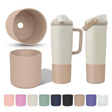 Imagem de KGULQ 2 peças de bota superior compatível com Owala Freesip Sway 850 g e 1,134 g, alta antiderrapante, evita arranhões, manga protetora para garrafa de água e copo Sway