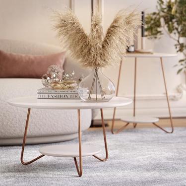 Imagem de Jogo de Mesa de Centro/Apoio Liz - JM3 Moveis (Off White)