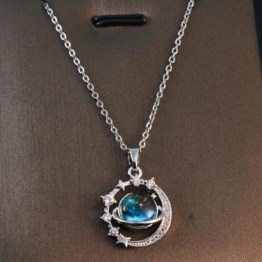 Imagem de Colar de strass com estrela de ouro, corrente de ouro grosso, boêmio, presentes de amizade para mulheres, presentes de Natal, Medium, Latão, Sem Pedra Preciosa