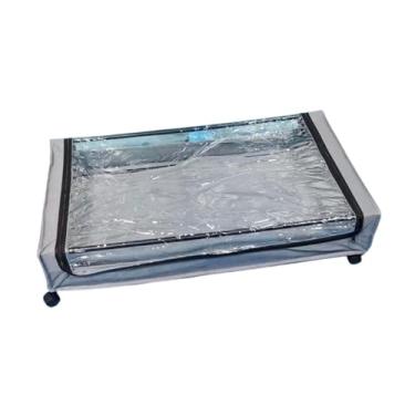 Imagem de Ｂｅｓｇａ Armazenamento sob a cama com rodas com tampa Caixas de armazenamento simples Sapateira dobrável transparente para livros Roupas Roupa de cama Cobertor