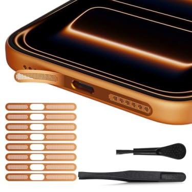 Imagem de 8 peças de protetor de alto-falante para iPhone 17 Pro Max - Capa protetora contra poeira de alto-falante para iPhone 17 Pro Max/17 Pro Fone de ouvido tela antipoeira, acessório para iPhone 17 Pro Max