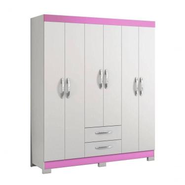 Imagem de Guarda-roupa 6 Portas Nt 5130 Rosa - Notável