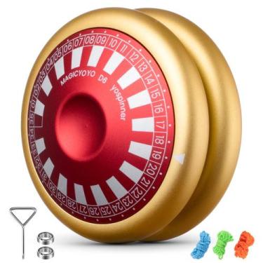 Imagem de MAGICYOYO D6 Yoyó metálico de aluminio para looping 2A con giro de ded