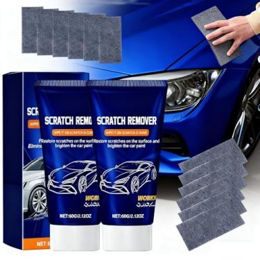 Imagem de Nano Sparkle Cloth Car Scratch Remover Paste for Vehicles, 2025 Upgrade Car Scratch Repair Kit to Erase Car Paint Scratches, Water Spots，Scuff Repair Polishing Wax Kit-2pcs (blue-407)