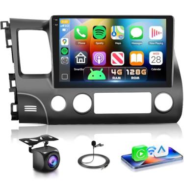 Imagem de Podofo Para Honda Civic 2006 2007 2008 2009 2010 2011 Android Bluetooth estéreo automotivo com navegação GPS, tela sensível ao toque de 10,1 polegadas, suporte de áudio, Airplay, Android, espelho,