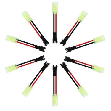 Imagem de (Pack of 10) SM2P to XT30 (2pcs) and SM2P to Mini Tamiya (2pcs) Convert Connector Adapter with 16awg 5cm Silicone Wire for RC FPV Drone Car Battery Charger ESC