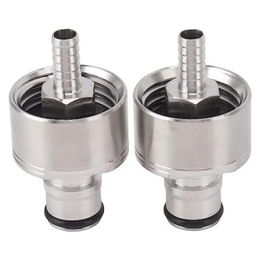Imagem de RiToEasysports Tampa de Carbonatação, 2 Peças, Aço Inoxidável, Tampa de Acoplamento de Co2 Com Trava para Garrafas Pet, Fabricação de Cerveja Caseira, Kit de Carbonatação de Força