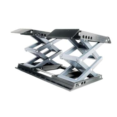 Imagem de menolana Plataforma elevatória em miniatura para RC, portátil, suporte para carro RC, para de trabalho de reparo de crawler em escala 1/18 com elevação, Preto