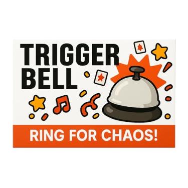 Imagem de Tipsy Tonight Trigger Bell Party Game | Fun Ring-The-Bell Card Game for Parties, Friends & Game Night | Great Gift for Birthdays & Holidays