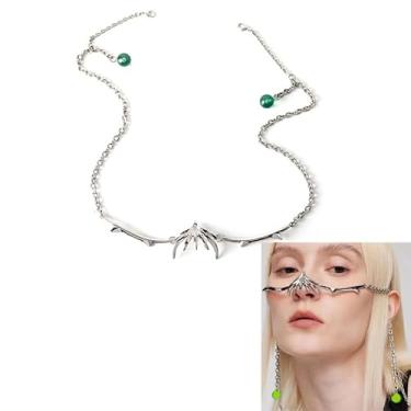 Imagem de Meia máscara, meia máscara mecânica, acessório de rosto de metal irregular, corrente de cosplay, corrente de rosto de Halloween, unissex, joias modernas para festas, baile de máscaras, cosplay, raves