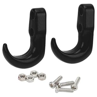 Imagem de Ainoli 2 Pcs RC Metal Bumper Trailer Gancho Foice Autêntico Gancho de Carro de Resgate para Axial SCX24 1/24 (Preto Superior: 84661 3K000HZ, 84661 3K000 HZ, Inferior:)