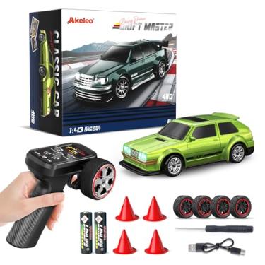Imagem de Dingdongwu Mini carro RC Drift 1/43 com giroscópio, carro RC proporcional total 4WD, carros de controle remoto de grau hobby de 2,4 GHZ, veículo modelo RTR, alta velocidade de 20 km/h para amadores