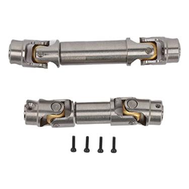 Imagem de CUOFYUNL Eixo de transmissão de carro RC em aço inoxidável dianteiro traseiro Eixo de transmissão central para carros 1/18 RC prata