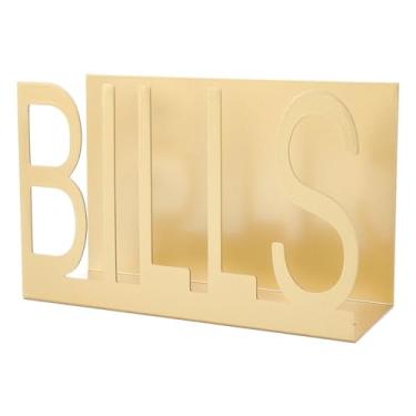 Imagem de Phefop Suporte de Correio de Metal de Mesa, Design Elegante de Recorte Com Base Antiderrapante, Organizador Espaçoso para Papéis e Letras (#11)