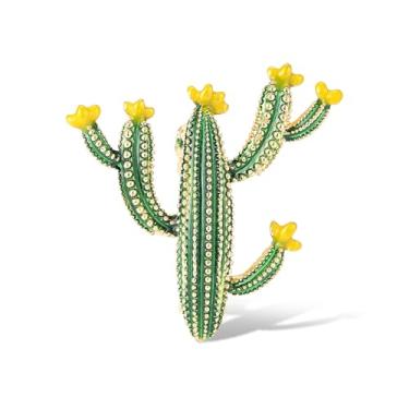 Imagem de Broche de cacto broche de strass broches de cacto verde para mulheres broche de cacto de Natal broches de Natal, Large, Zinco, Sem Pedra Preciosa