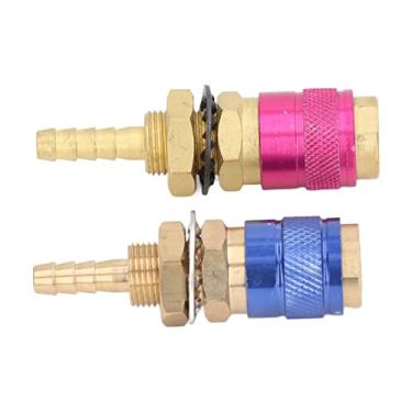 Imagem de YWBL-WH Conector Rápido de Gás Refrigerado a água Portátil de Latão para Tocha de Soldagem MIG TIG, Plugue de 6 Mm, Inodoro e Fácil de Transportar, Ampla Aplicação, Instalação Simples Com Farpa, (#11)