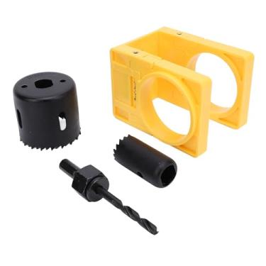 Imagem de Garosa Kit de Broca para Fechadura de Porta de Madeira, Serra de Aço Carbono Com Modelo de Guia Ajustável para Portas de 1-3/8 a 1-3/4 Polegadas, Ferramenta de Instalação Profissional para (#11)