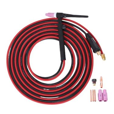 Imagem de Zhjvihx Tocha de Soldagem TIG, Tocha TIG de Elevação Refrigerada a Ar 150A Com Mangueira e Cabo de Gás Ultra Longo de 4M, Alça Ergonômica, Adequada para MIG135 MIG145 ARC200 MIG200