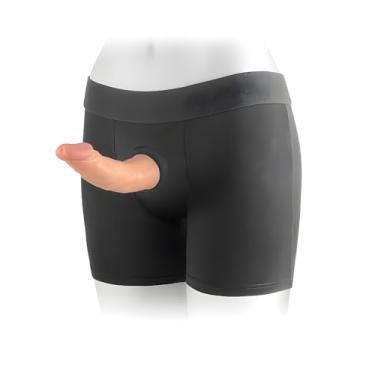 Imagem de Cinta Strap-on com Prótese 19cm X 3,9cm Vertebrada P ao GG compatível Packer Formato de Cueca VSCN VELTY