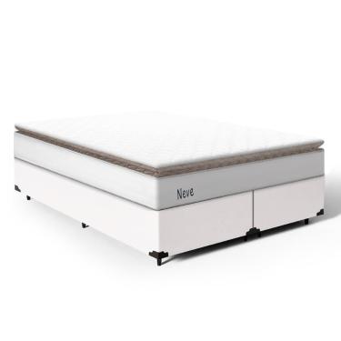Imagem de Cama Box com Colchão de Molas Ensacadas Pillow Top Neve Queen 158cm