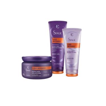 Imagem de Kit Eudora Siage Liso Intenso  Shampoo + Condicionador + Máscara