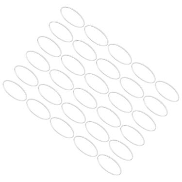 Imagem de Cryfokt DIY Aço Inoxidável Oco Oval Molduras Abertas Resina Artesanato Pingente Moldura Kit de Fabricação de Joias para Colares, Pulseiras, Brincos, 30 Peças para Entusiastas de DIY (Oval Grande * 30 unidades)