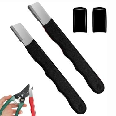 Imagem de Ferramenta de afiar, ajudante de jardim para faca, afiador de facas de jardim para tesouras de sebes para podador de jardinagem, podador (Preto)